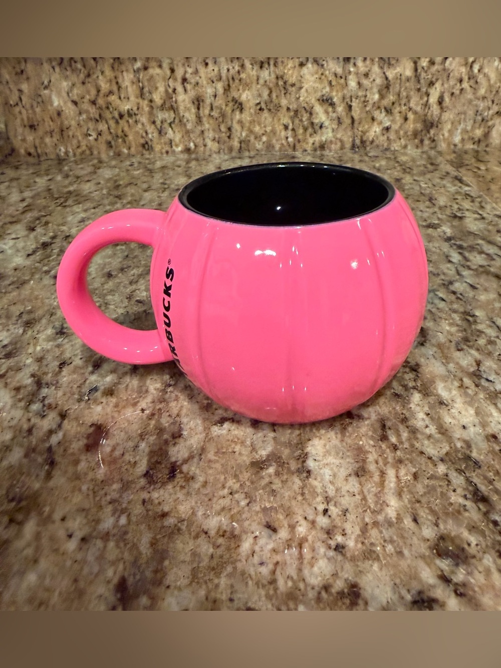 New Starbucks Pink Pumpkin Halloween Fall Neon Coffee Whimsy Ceramic Mug